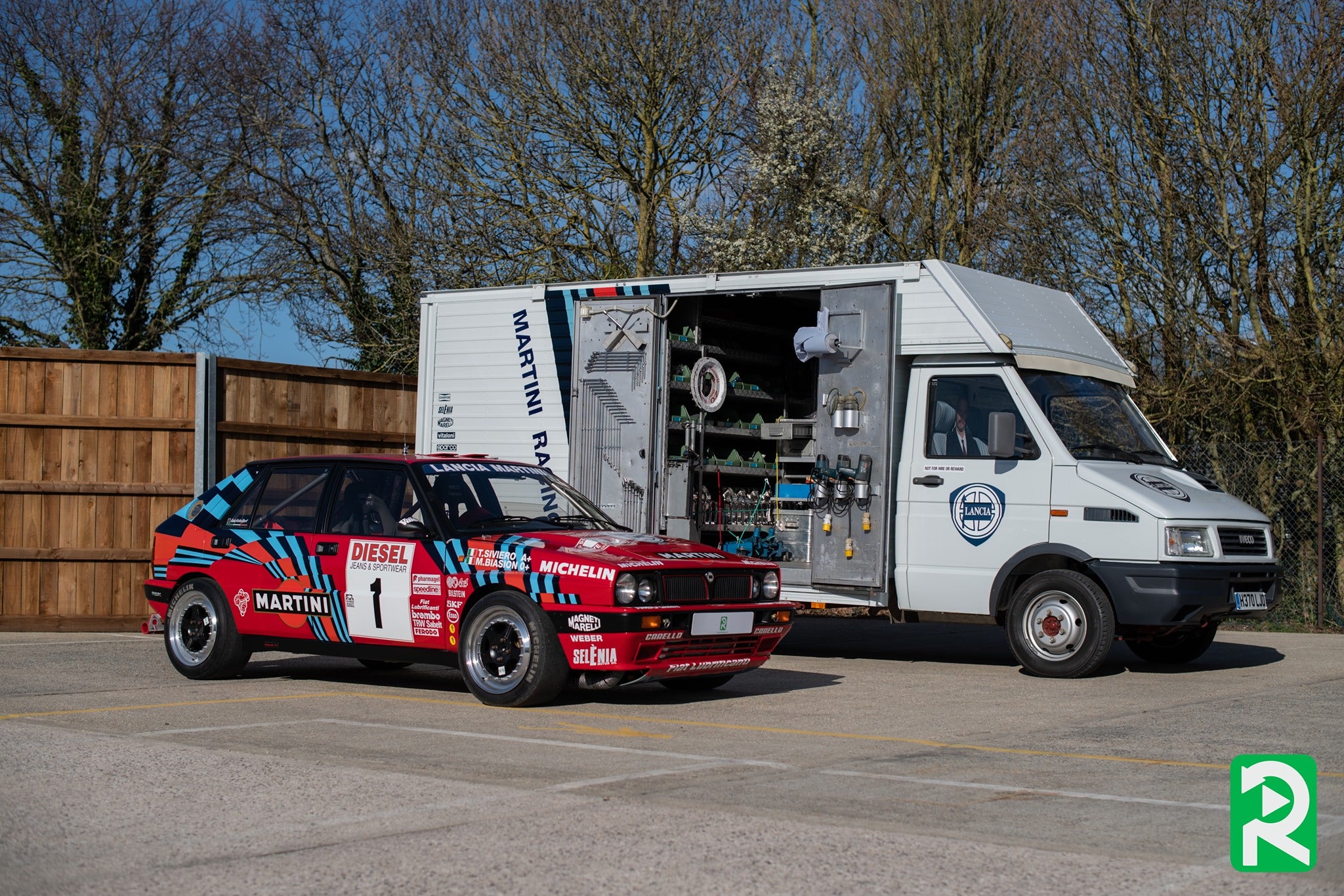 Lancia Delta HF Integrale 16v Martini Red Gr.A Painted Livery - Giacomo Baj Decals kit livery