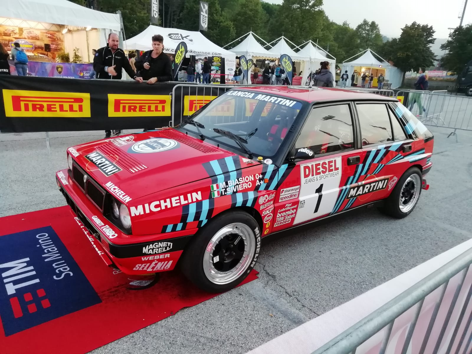 Lancia Delta HF Integrale 16v Martini Red Gr.A Painted Livery - Giacomo Baj Decals kit livery